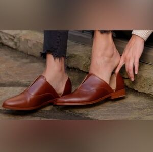 NIB NISOLO Brandy Leather Emma D'Orsay Oxford Loafers